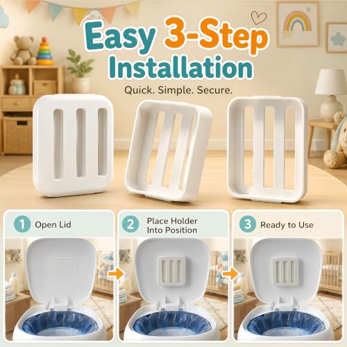 Diaper Pail Filter Holder Replacement 3-Pack for Diaper Genie Complete