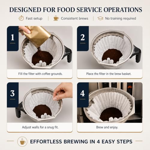 Katy's Xtra Large Coffee Filters (12.5in x 4.5in) 250-Count Commercial 1.5G/3G Brew