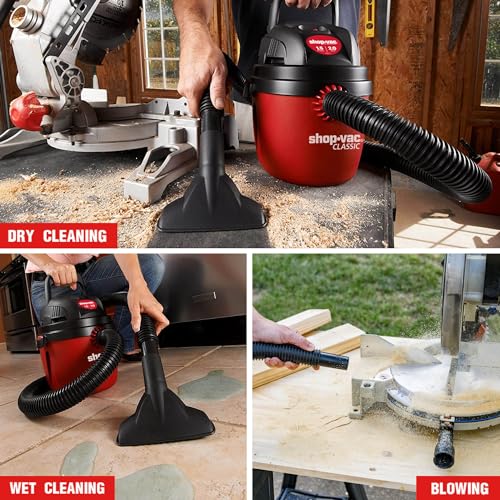 Shop-Vac 1.5 Gallon 2 Peak HP Wall-Mount Wet Dry Vacuum Cleaner