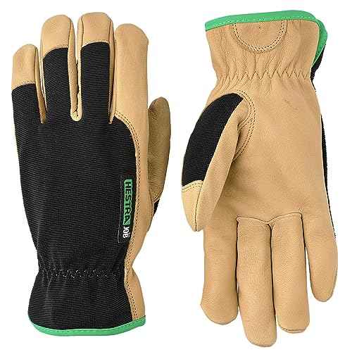 Hestra Job Kobolt Leather Gloves for Landscaping, Construction, Woodworking, and General Multi-Use Protection