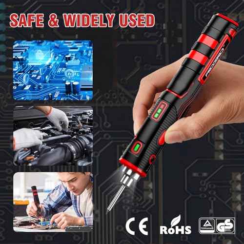 FrogBro Upgrade 11W 2500mAh Cordless Soldering Iron Kit, Max 968¢µ Fast Heating Portable, USB Rechargeable High Capacity with Touch Sensor & LED Spotlight