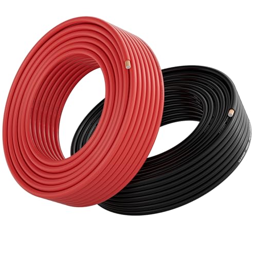 12 Gauge Automotive Wire 2-Pack, 25FT Red & Black CCA Hookup Cables
