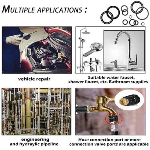 32 Size 1540 Pcs O Rings Assortment Kit Metric Nitrile Rubber Oring Set with 4 Pick for Automotive Faucet Pressure Washer Plumbing Air or Gas Repair OD 4mm-50mm