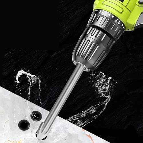 Amonk 10Pcs 6mm Glass Drill Bits, Carbide Tip Tile 1/4" Round Shank Drill Bit Set for Glass, Ceramic, Marble, Concrete, Wood with Plastic Box