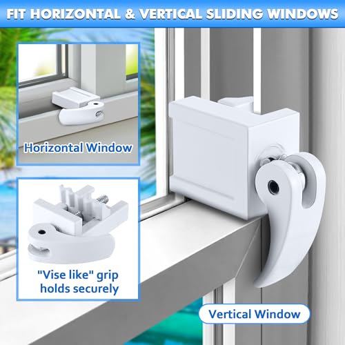 Enhon 5 Pack Short 1-3/16 Inch Diecast Sliding Window Locks - Secure Ventilation