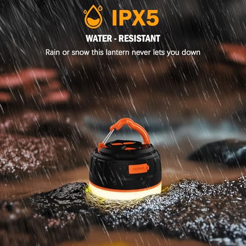 Yonktoo Rechargeable Tent Light Orange 1000LM Camping Lantern with 6400mAh Battery