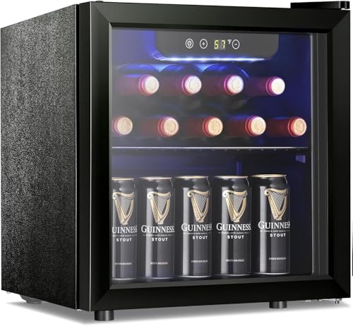 Antarctic Star Black 1.3 Cu.Ft Wine Cooler Beverage Refrigerator Mini Fridge