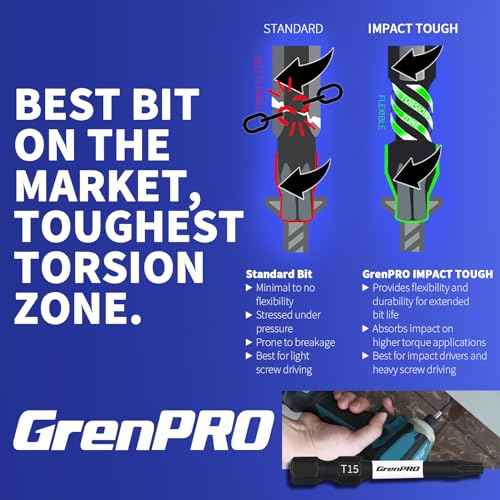 Screwdriving Power Bits T15-2IN*10pcs,Torx Head Bit Set,High Impact Tough Magnetic #15 1/4 Inch Hex Shank S2 Alloy Steel Star Bits Set,2" Long Drill Bit