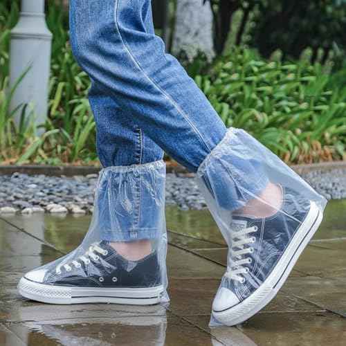 Waterproof Shoe Covers for Rain, 10 Pairs Shoe Covers Disposable, Non-Slip Indoor Outdoor Rain Shoe Covers, Plastic Shoe Covers for Men Women, Rain Boot Covers, Shoe Protector Covers