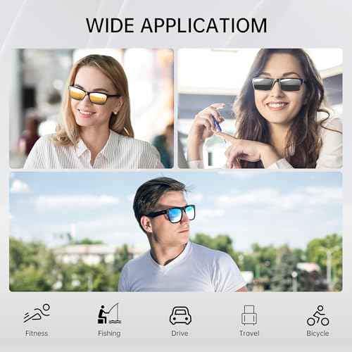 4Pcs Polarized Clip for Ray-Ban Meta Wayfarer & Gen 2 (RW4006/RW4012 Regular 50-22), Discoloration Clip for Meta Wayfarer Gen 2 Protect Your Eyes, Cool and Fashion (Silver+Blue+Yellow+Purple)