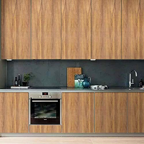 COSNIGHT Brown Wood Grain Contact Paper for Countertops - Peel & Stick Wallpaper, 15.7" x 118"