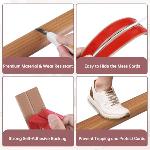 LSGCQ Floor Cord Cover Self Adhesive Hider Cable Management