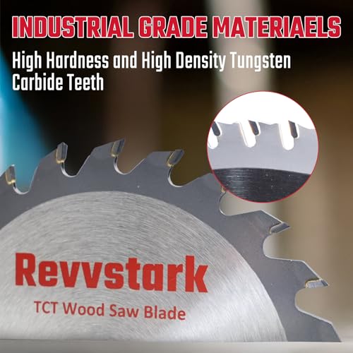 Revvstark 5-1/2 Inch Circular Saw Blade 10mm Arbor 24T & 48T for Wood Cutting