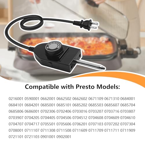 Replacement Temperature Control Probe Cord for Presto 06900 PR100 Electric Skillet