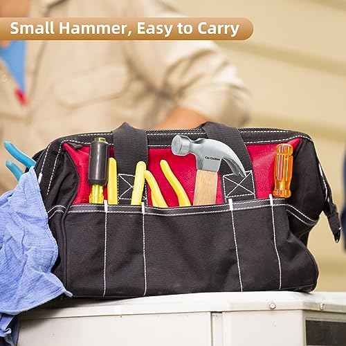 Claw Hammer With Wood Handle and Steel Head, 8 OZ Small for House & DIY