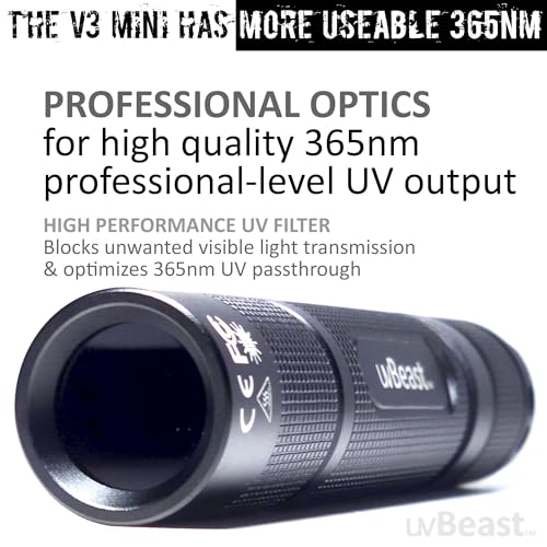 UVBeast V3 365nm Mini UV Flashlight Portable Black Light