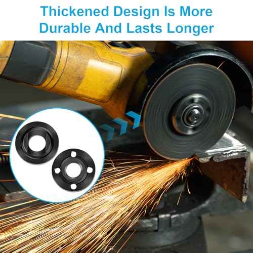 7PCS Angle Grinder Nut Angle Grinder Flange Wrench Kit, 5/8-11 Flange Metal Lock Nut, Compatible with DeWalt, Milwaukee, Makita, Metabo, Bosch, Ryobi, Black & Decker 4.5" 5" Grinder Parts