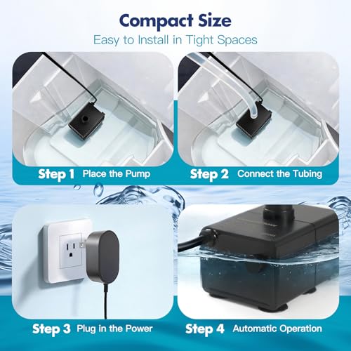 GuardFlow Automatic Mini Sump Pump with Level Sensor for Indoor Water Removal