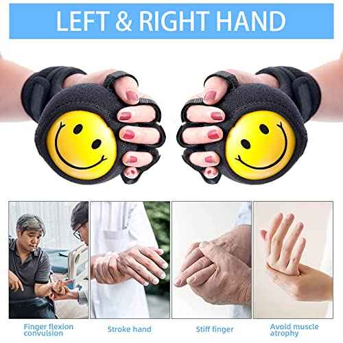 Anti-spasticity Ball Splint Hand Finger for Hand Stroke Hemiplegia Finger Recovery Spasm Dystonia Hemiplegia Finger Training Hand Functional Impairment for Children and Men and Women (Small)