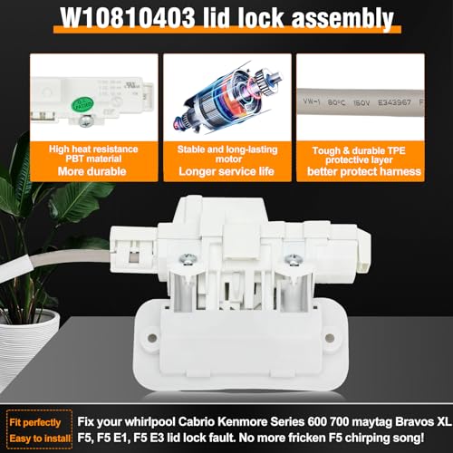 Whirlpool Cabrio Lid Lock Replacement W10810403 for Washer Repair