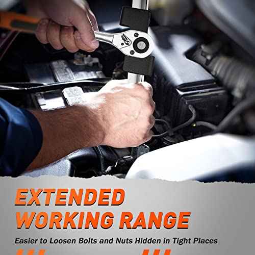 QUICKWOLF Wrench Extender Tool, Universal Wrench Extender with 1/2 Inch or 21mm Hex Drive for Mechanics and Automotive,Heat-Treated Forging