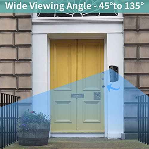 Adjustable Door Mount for Blink Video Doorbell (2021-1st Gen), Adhesive Doorbell Mounting Bracket Accessories for Security System with No Drilling, Not for Blink Video Doorbell (2025-2nd Gen) - Black