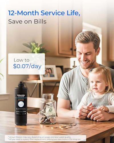 Waterdrop RF10 Water Filter Replacement for 10UA/10UB - Black