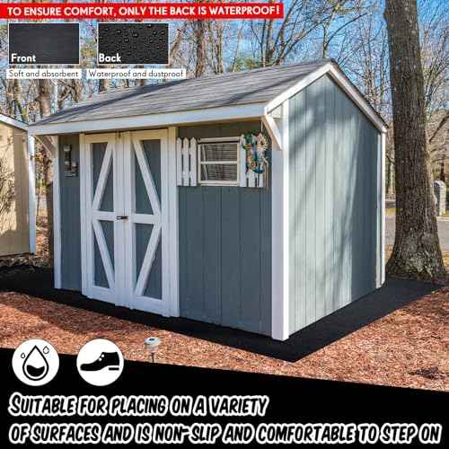 Haull 2 Pcs 6 x 4 ft Outdoor Storage Shed Floor Mat Waterproof Carport Storage shed mat Non Slip Patio Furniture Mat for Protect