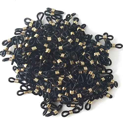 NSBELL 300PCS Eyeglasses Chain Ends Anti Slip Silicone Spring Rubber Connector Holder Retainer for Eyeglass Sunglasses Necklace Chain Eyeglass Chain Loop Holder Silicone Eyeglass Connector