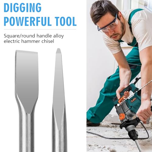 SDS Plus Rotary Hammer Drill Bit and Chisel Set, 5-Piece Set, Concrete Drill Bits 6mm/8mm/10mm, Length 145mm SDS Plus Masonry Drill Bit Set, Suitable for Concrete, Brick, Cement, and Masonry Work