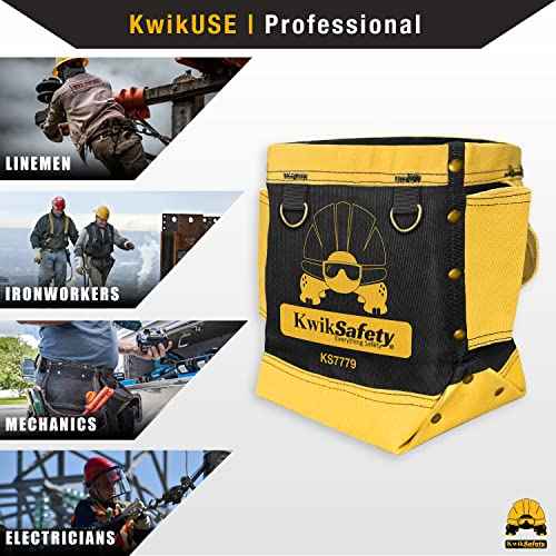 KwikSafety - Charlotte, NC - RedIRON Bolt Bag [Heavy-Duty Canvas + Double Reinforced Stitching] Multi-Use Ironworker Utility Bag | Tool, Bull-Pin & Bolt Pouch w/Belt Loop Tunnel Connection