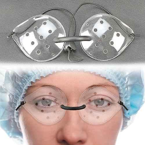 EDWERD Clear Eyes Protect Shield Glasses, Eyes Post-Op Cover Breathable Patch Guard with Elastic Strap for Myopia, Cataract Recovery, 2 PCS (B)