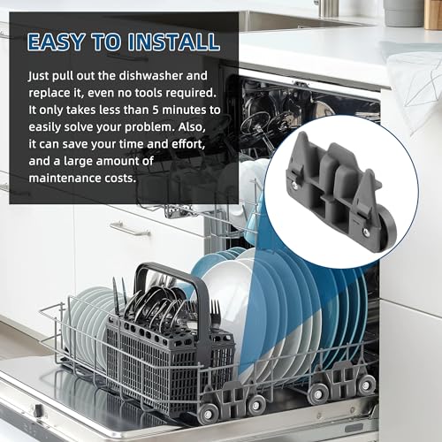W10195416V Lower Dishwasher Rack Wheel Kit for Kenmore Whirlpool 2.88in Height