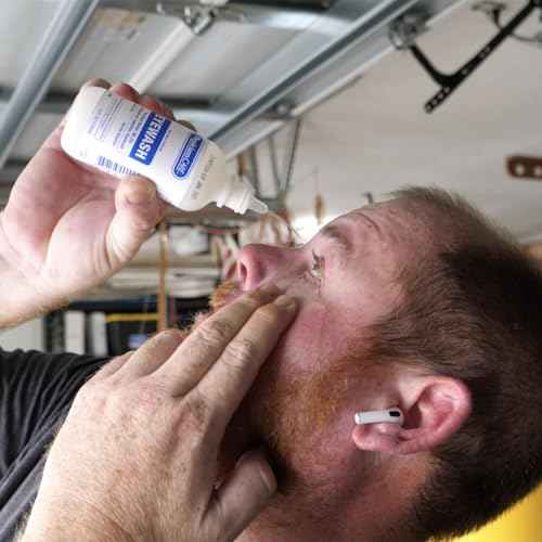 First Aid Only SmartCompliance Refill Eye Wash Solution, Sterile Isotonic Buffered Solution for Flushing & Irrigating Eyes, 4-oz Bottle