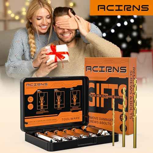 Gifts for Men,9 Pcs Damaged Screw Extractor Set,White Elephant Gifts for Adults Dad,Christmas Stocking Stuffers for Adults Men Him,Cool Stuff Gadgets for Removing Stripped Broken Screws,Mens Gifts
