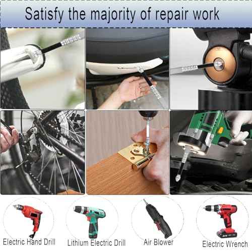 9pcs Strong Magnetic Screwdriver Drill Bit Set, Durability Screwdriver Drill Bit Set, Anti-Slip Magnetic Electric Screwdriver Set, 25 50 65 70 75 90 100 120 150mm