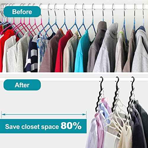 Closet Organizers and Storage,Upgraded Organization and Storage Clothes Hanger,8 Pack College Dorm Room Essentials,Sturdy Closet Organizer Home Essentials Space Saving Hangers for Thick Clothe