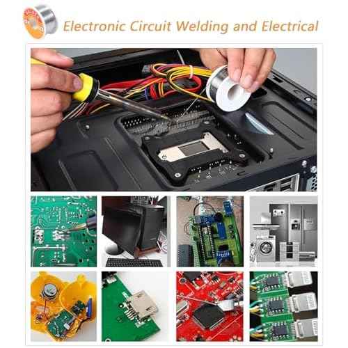 63/37 Tin-Lead Rosin Core Solder Wire for Electrical Soldering, Flux Content 2%, 0.8mm, 100g(Net 80g)