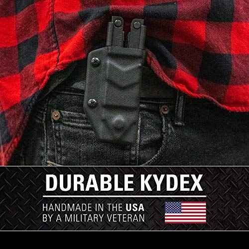 Clip & Carry Kydex Multitool Sheath for Gerber MP600 ~Fits bluntnose & needlenose Models~ Made in USA (Multi-Tool not Included) Multi Tool Holder Holster