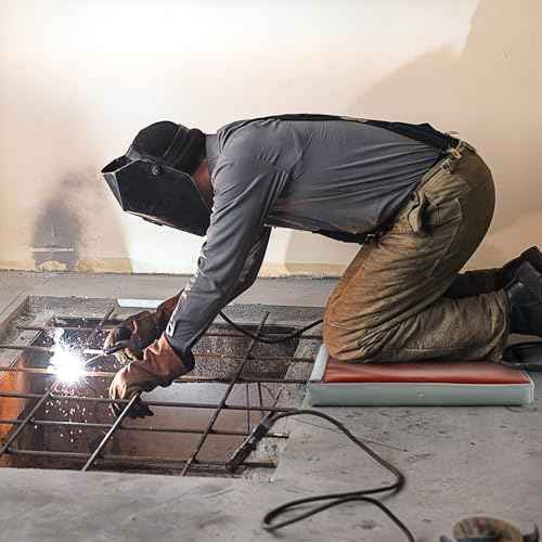 Leinuosen Welding Arm Knee Pad Mat Fire Welding Blanket Fireproof Foldable 16 x 19 Inch Heat Resistant Fabric High Temp Insulation Pad Flame Retardant Soldering Plumbing Protective