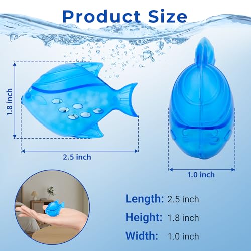 Funmit 12-Pack Humidifier Cleaner Fish, Blue — Removes Mineral Build-Up