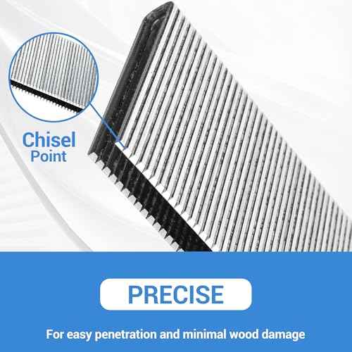 meite 18 Gauge 1/4-Inch Narrow Crown Staples, 1-1/2-Inch Length Galvanized Staples for Heavy Duty and Upholstery (4,000 Counts)