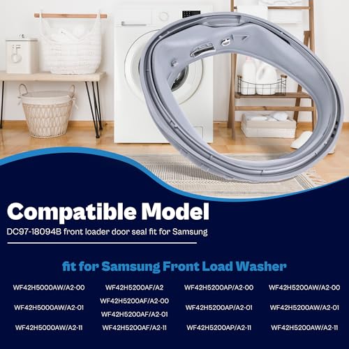 Samsung Washer Door Boot Seal DC97-18094B for WF42H5000AW/A2, WF42H5200AW/A2