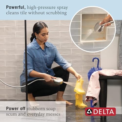 Delta ProClean SpotShield Brushed Nickel Handheld Shower Head with 6 Spray Settings
