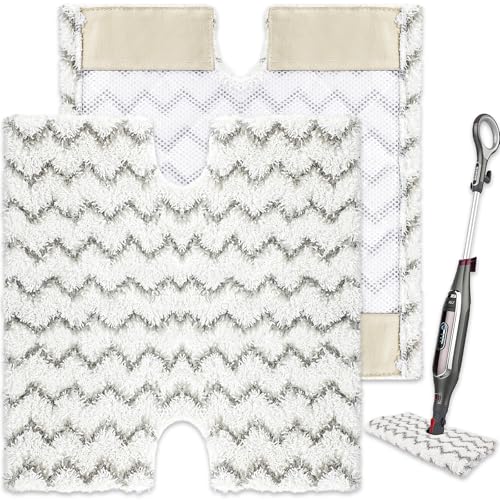 NXPPYY 2 Pack Stripe Steam Mop Replacement Pads for Shark GENIUS S5003D/S3973D (2 Pack)