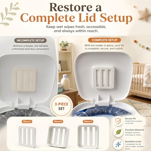 Diaper Pail Filter Holder Replacement 3-Pack for Diaper Genie Complete