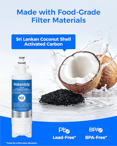 Waterdrop 3-Pack Replacement Refrigerator Water Filter for LG LT700P®