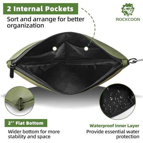 3 Pack Zipper Pouch, Multipurpose Zippers Pouches for Organizing, Durable & Waterproof Premium Small Tool Bag with Liner Pocket