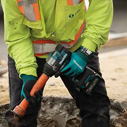 Makita Unisex Fitknit? T 04123 FitKnit Cut Level 1 Nitrile Coated Dipped Gloves Large X Large, Teal/Black, Large X-Large US