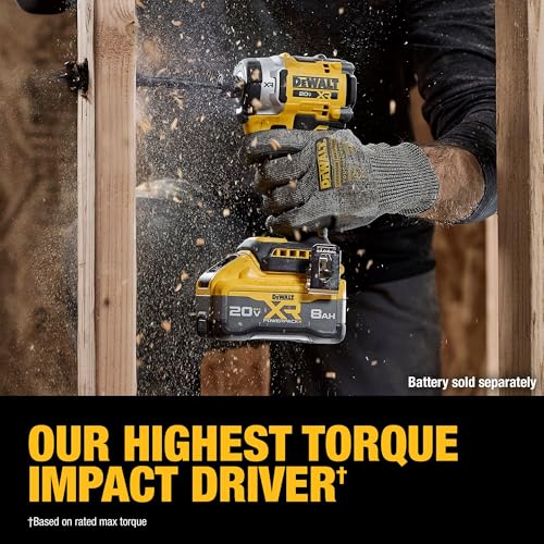 DEWALT 20V MAX XR Impact Driver Bare Tool Classic, 1/4 Inch Cordless Power Tool